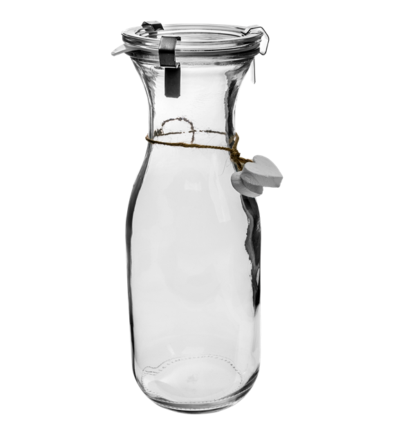 Butelka Od Serca biała z zamk. 1l 610506