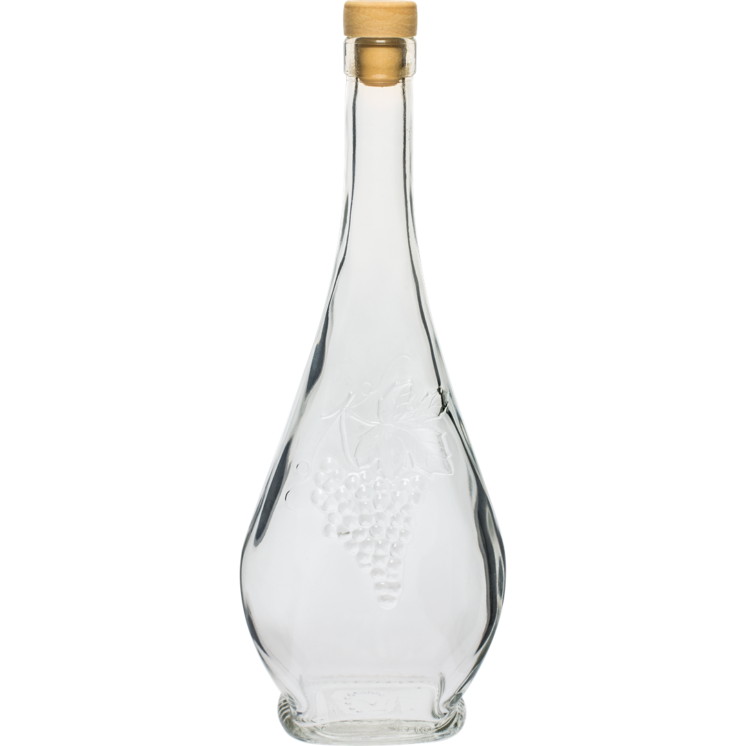 Butelka 500ml Luigi korek zdobiona biała 631708 /6