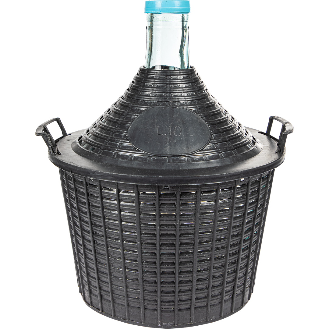 Balon do wina 10l w koszu plastik.Premium 644010