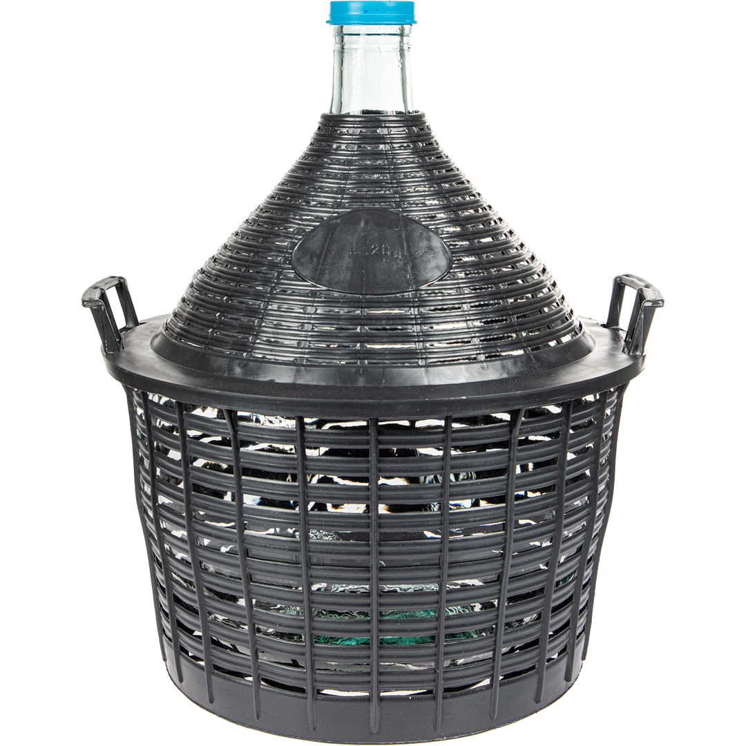 Balon do wina 20l w koszu plastik.Premium 644020