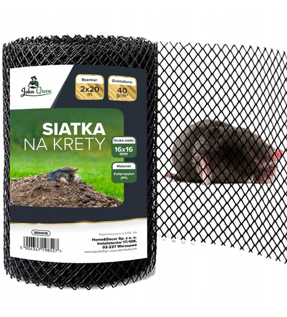 Planta Siatka przeciw kretom czarna 1x50m
