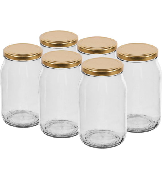 Słoik TO 900ml z zak. fi82/6 132902 kpl. 6szt.