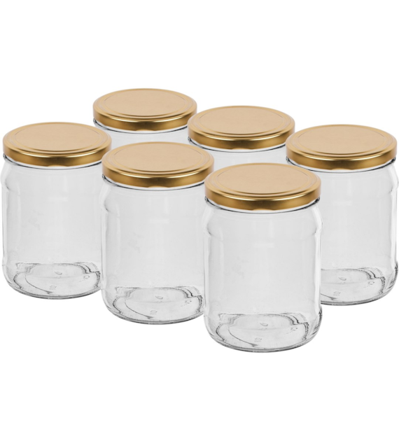 Słoik TO 500ml z zakr. fi82/6  kpl. 6szt. 132502