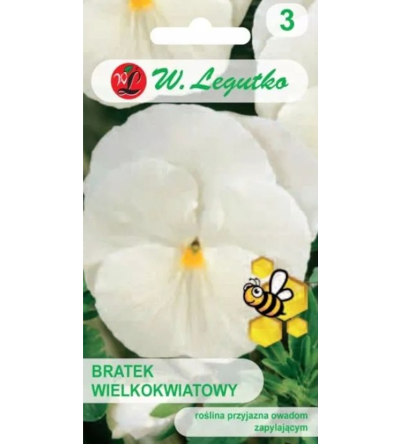 Bratek wielkokwiatowy Firnenschnee - biały 0,5g