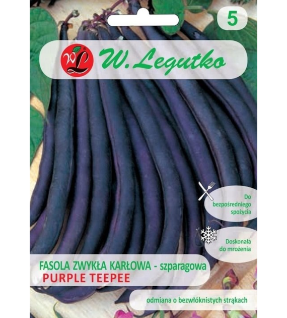 Fasola zwykła szp.karł. fioletow. Purple Teepe 40g