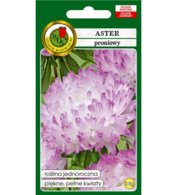 Aster Peoniowy Biał-Różow 0.8g