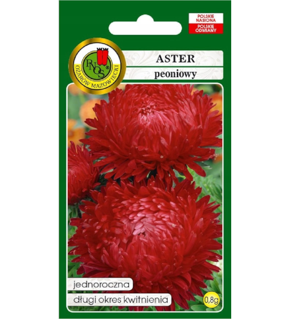 Aster peoniowy czerwony 0,8g