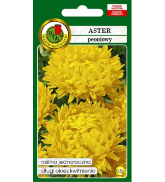 Aster peoniowy Żółty 0,8g