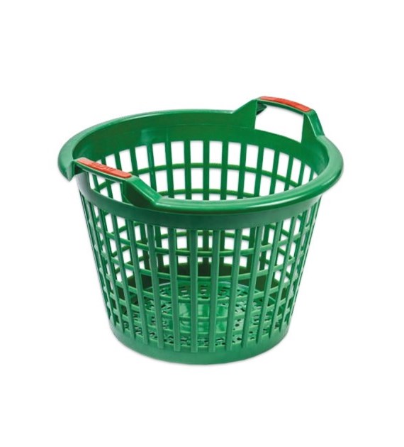Kosz ogrodowy plastikowy 15kg 7311 zielony/czarny