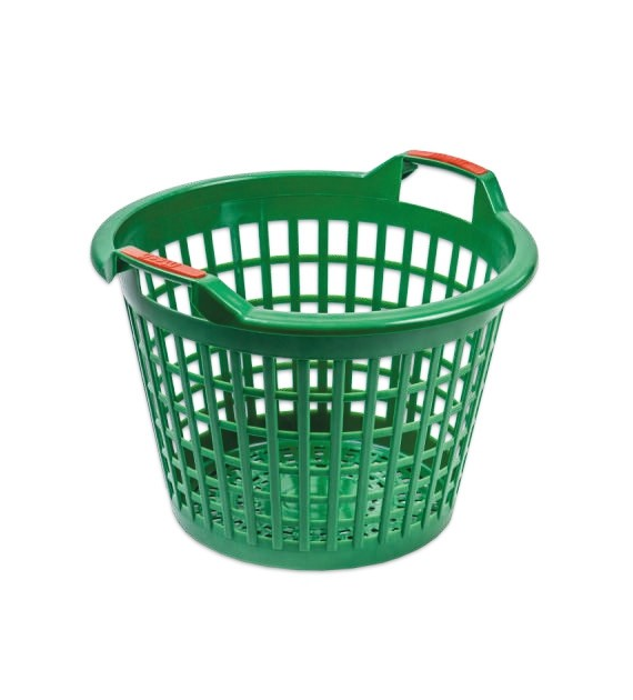 Kosz ogrodowy plastikowy 15kg 7311 zielony/czarny