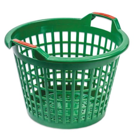 Kosz ogrodowy plastikowy 15kg 7311 zielony/czarny