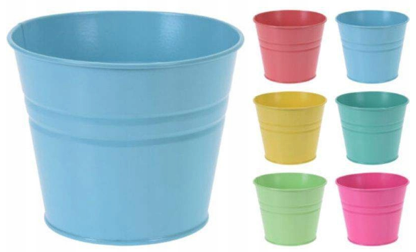 Doniczka osłonka metalowa 11cm wiaderko