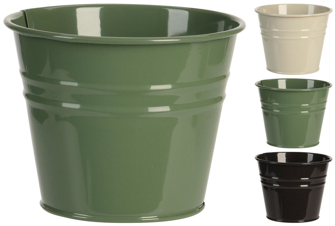 Doniczka osłonka metalowa 13cm wiaderko